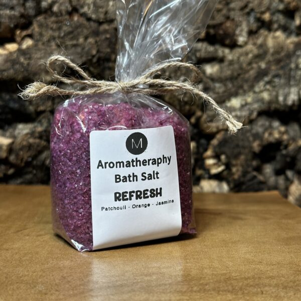 Badesalt med Patcholi Appelsin Jasmin 200g.